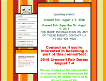 Tablet Screenshot of croswellfair.org